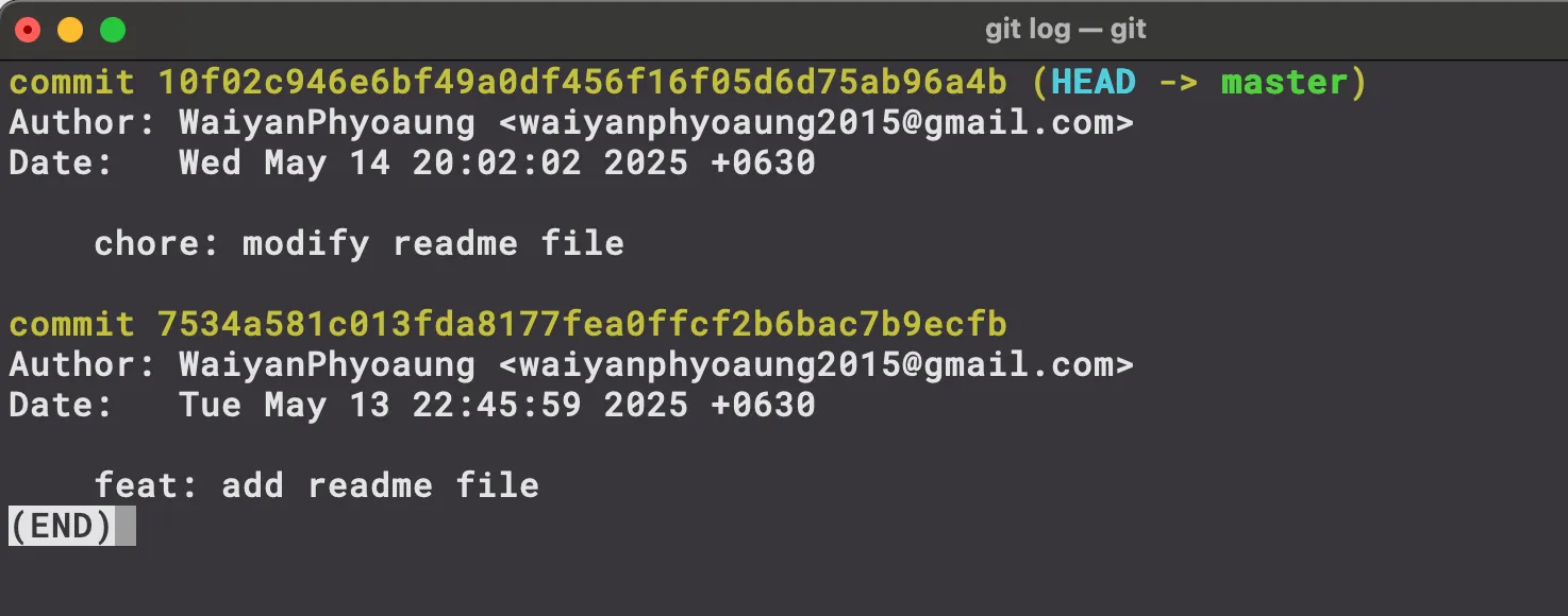 git log