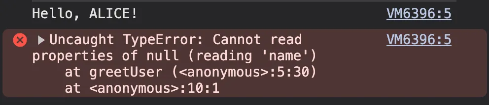 JS error